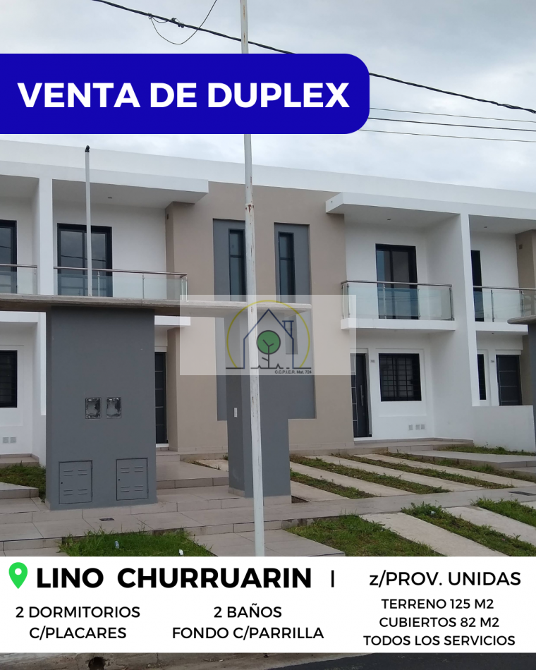 VENTA de DUPLEX - LINO CHURRUARIN, PARANA 