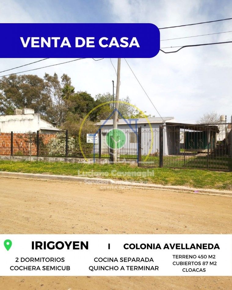 🏡 VENTA de CASA - IRIGOYEN, COLONIA AVELLANEDA 🌳