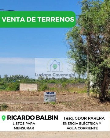 INCREIBLES DESCUENTOS AL CONTADO Y FINANCIACION de TERRENOS - RICARDO BALBIN Y GDOR. PARERA, PARANA 