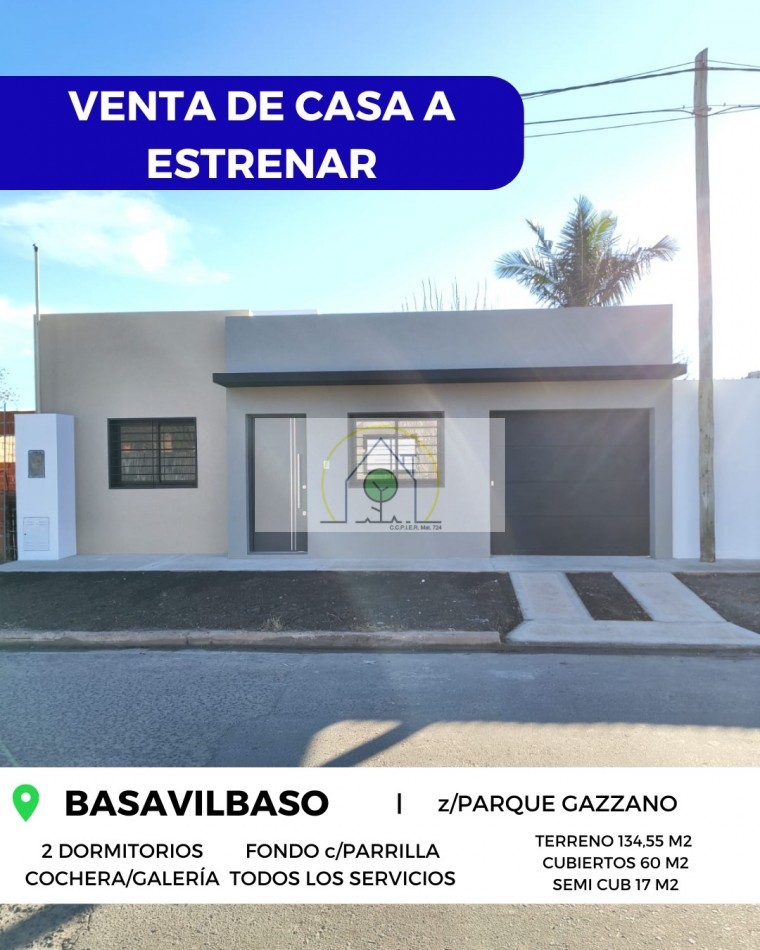 🏠 VENTA de CASA A ESTRENAR - BASAVILBASO, PARANA 🪴 