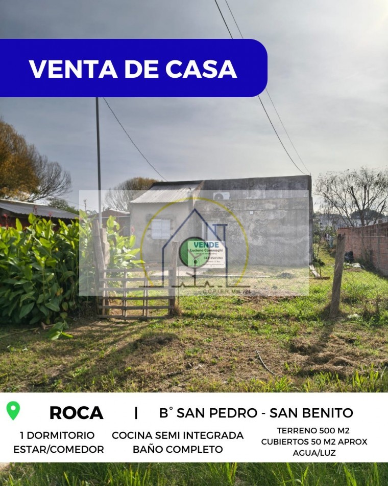 VENTA de CASA C/PROYECCION - ROCA, SAN BENITO