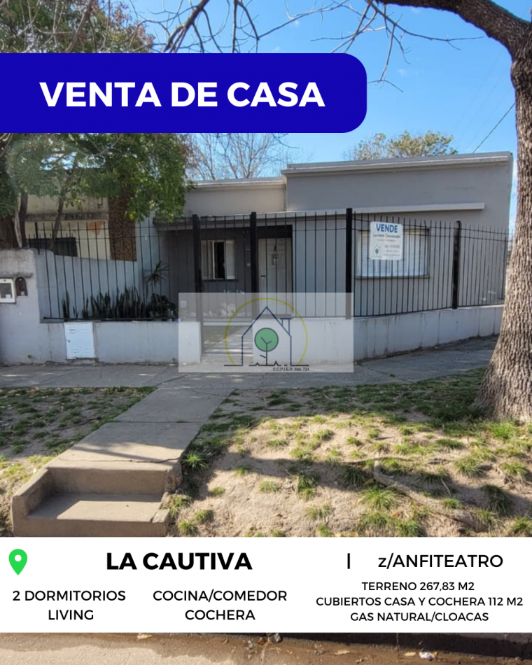 VENTA de CASA en ESQUINA - LA CAUTIVA, PARANA